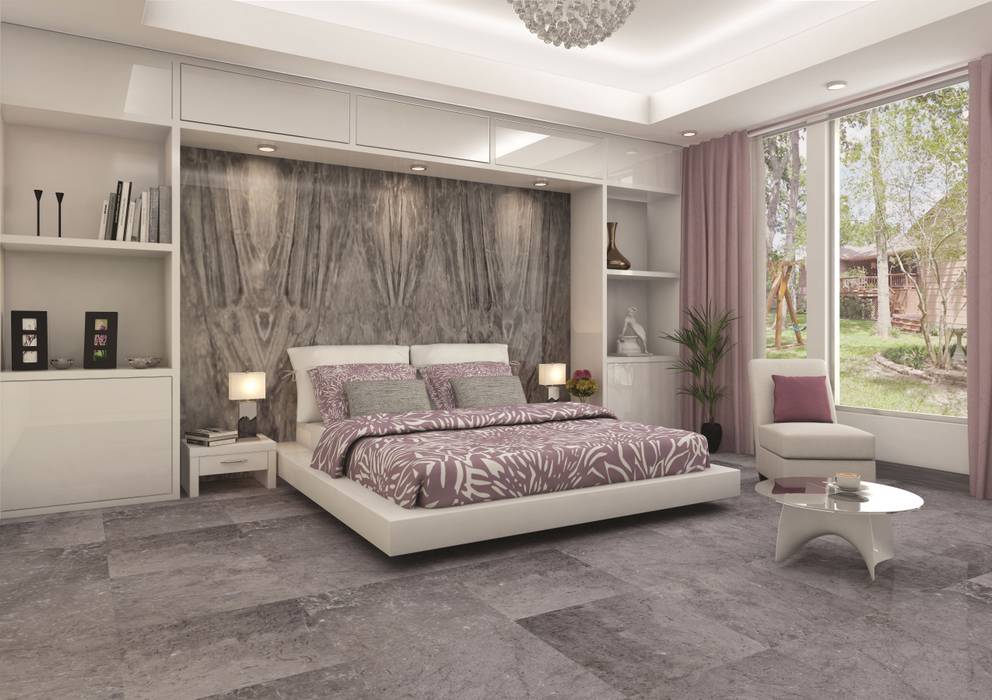 Silver Fantasy Gri Mermer Hurok Marble Modern Yatak Odasi Hurok Marble Modern Homify
