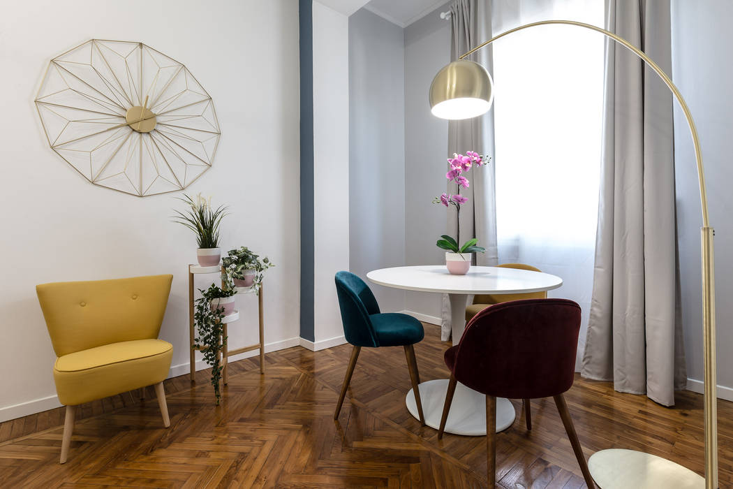 Casa MS.2: Intervento di Relooking in un appartamento a Milano, Architrek Architrek Salas de estilo moderno