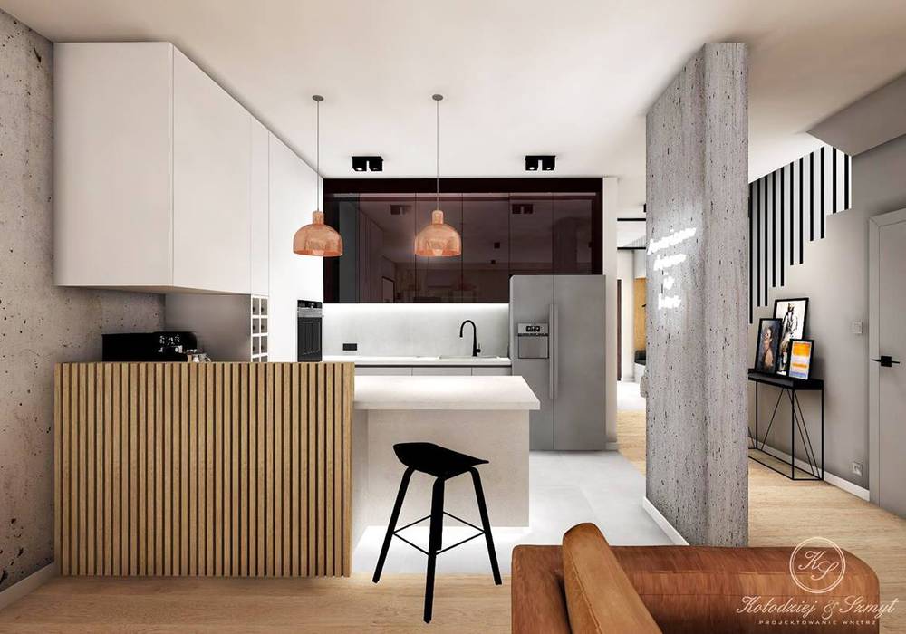 CARAMEL, Kołodziej & Szmyt Projektowanie Wnętrz Kołodziej & Szmyt Projektowanie Wnętrz Modern style kitchen