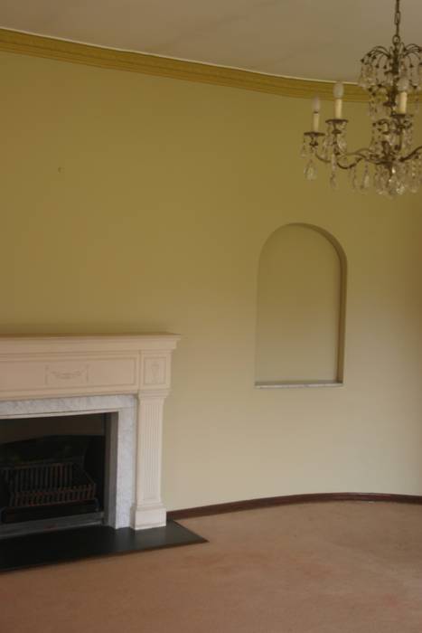 Before photo of interior, fire place Nuclei Lifestyle Design