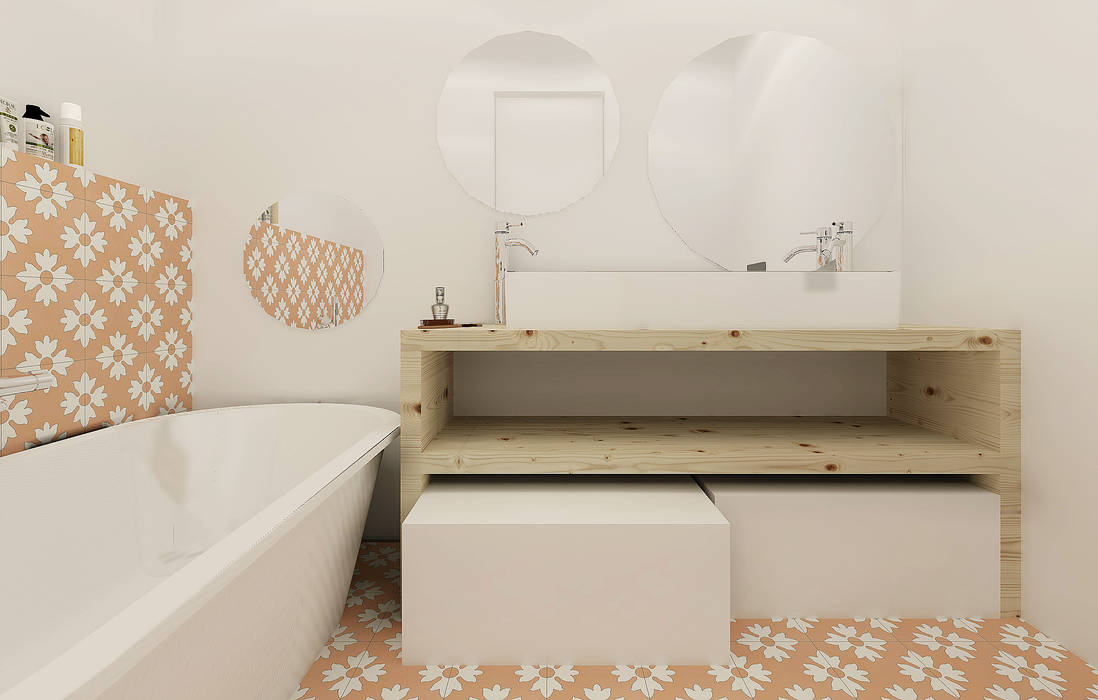 A Casa da Sara e do Tomás, Homestories Homestories Scandinavian style bathroom