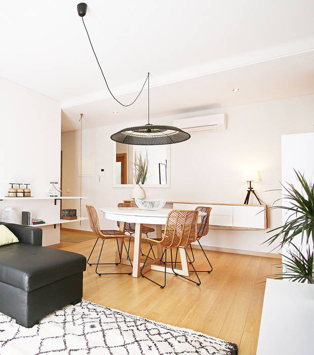 Skandynawska jadalnia od Homestories Skandynawski
