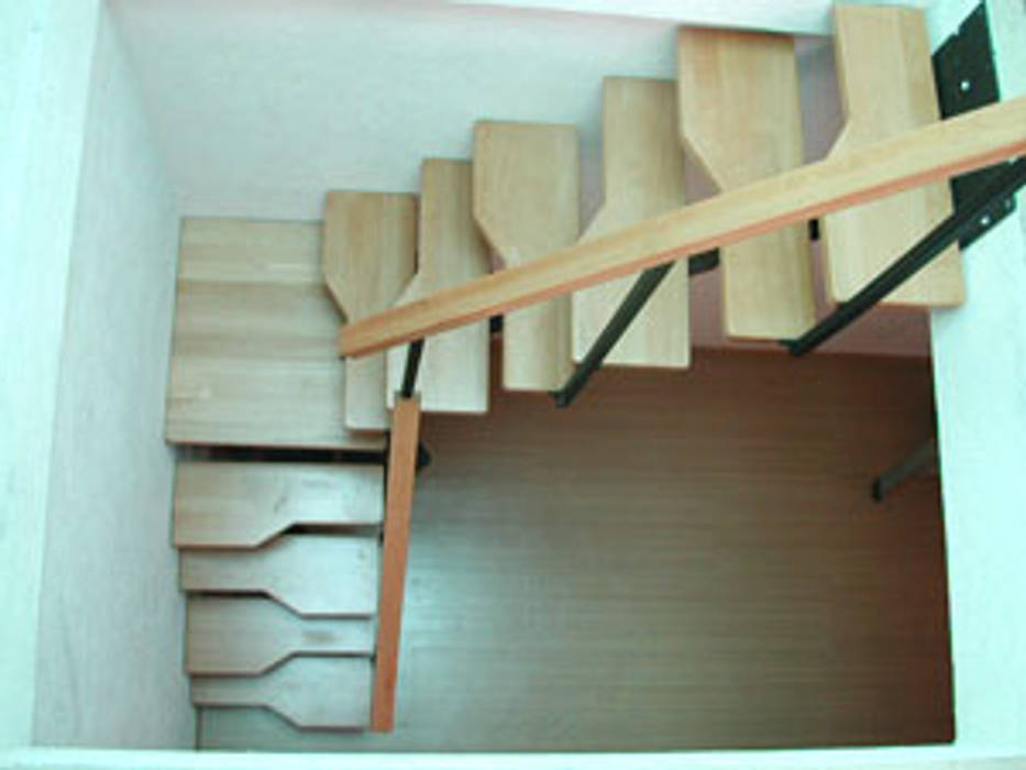 Escalera recta modelo TURIN HELIKA Scale Escaleras Madera Acabado en madera Pasamanos