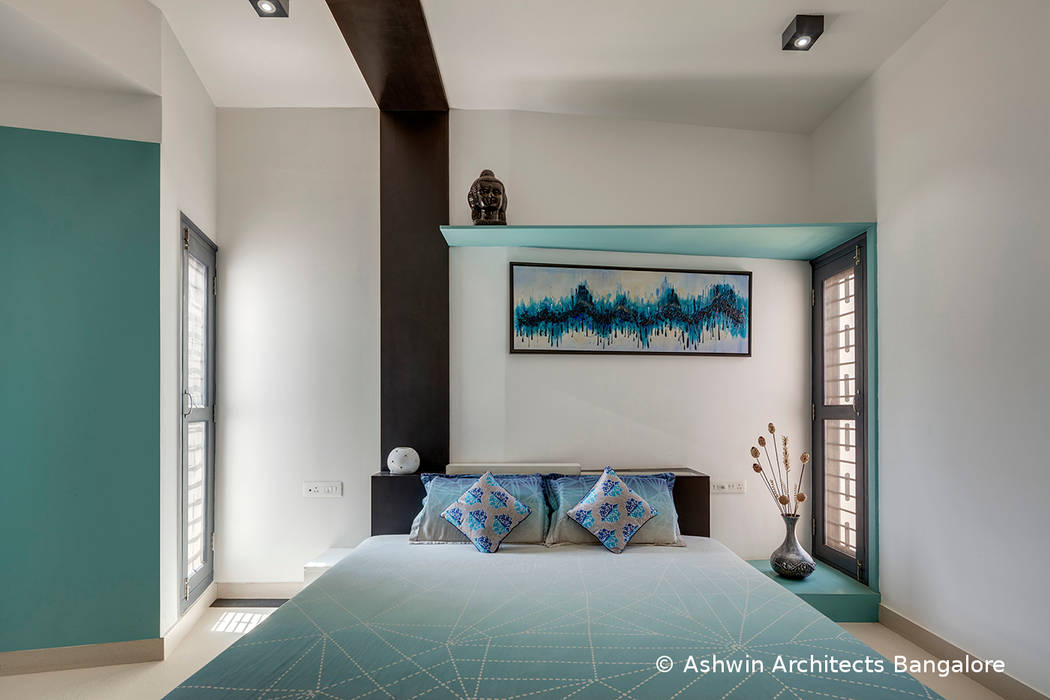Bedroom Interior Design Ashwin Architects In Bangalore Modern style bedroom Bedroom Interiors