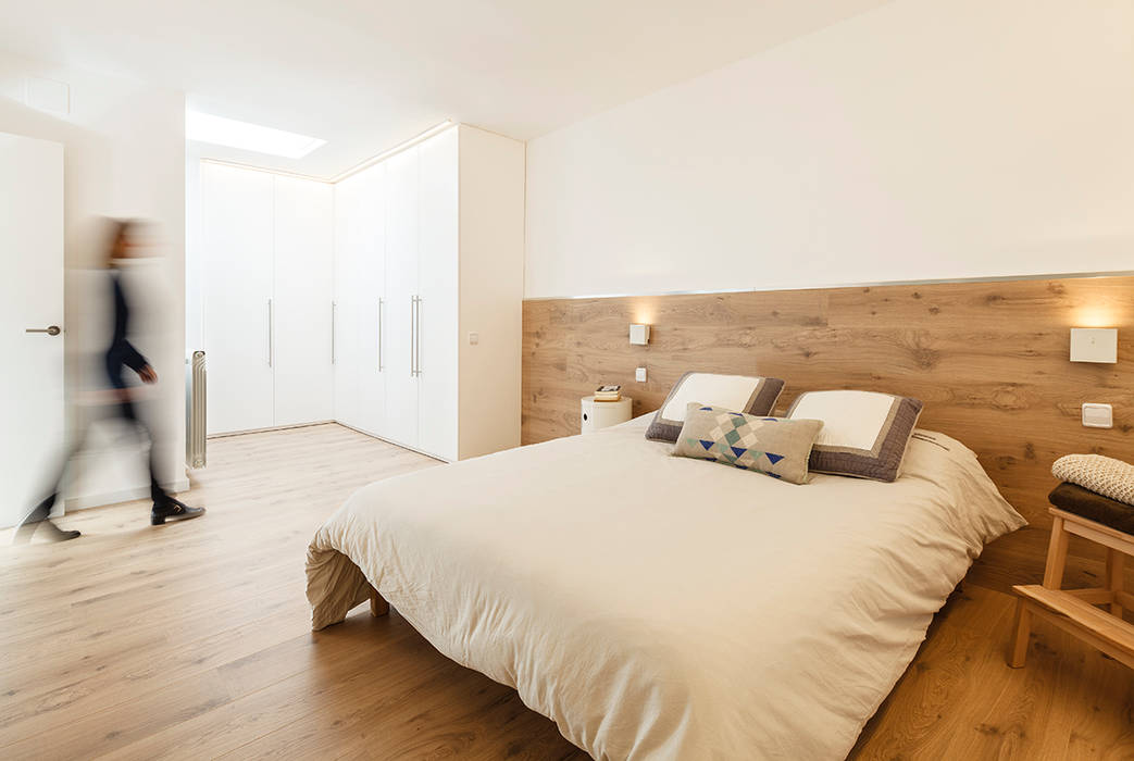 Reforma Integral en Vivienda. Sant Cugat, Barcelona, Sezam Studio Sezam Studio Bedroom لکڑی Wood effect