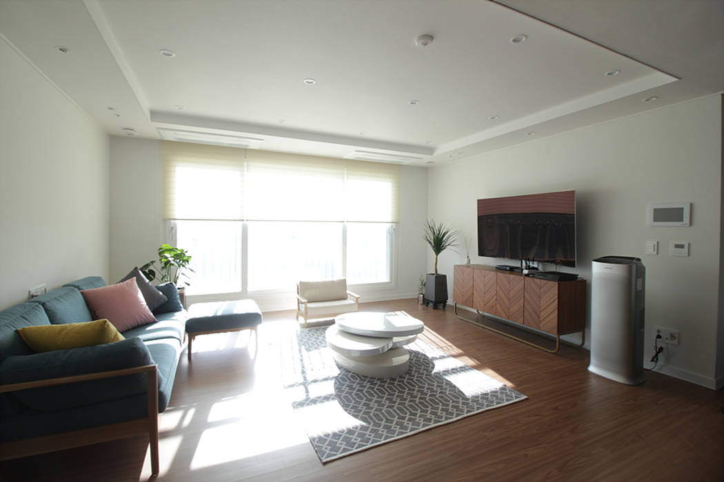 동탄2 예미지 아파트인테리어, N디자인 인테리어 N디자인 인테리어 Living room