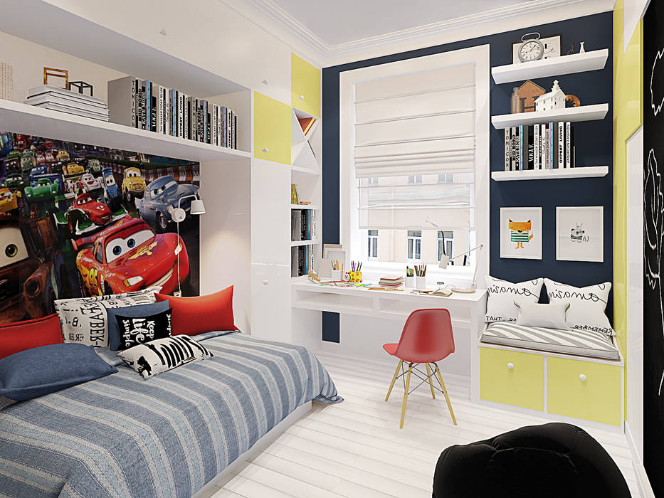 Уютная трехкомнатная квартира в духе французского кантри, design4y design4y Dormitorios infantiles