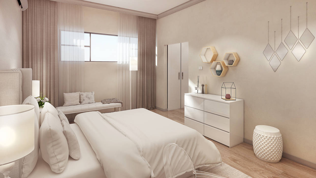 The girl’s bedroom Dessiner Interior Architectural Modern style bedroom girl's bedroom,bedroom