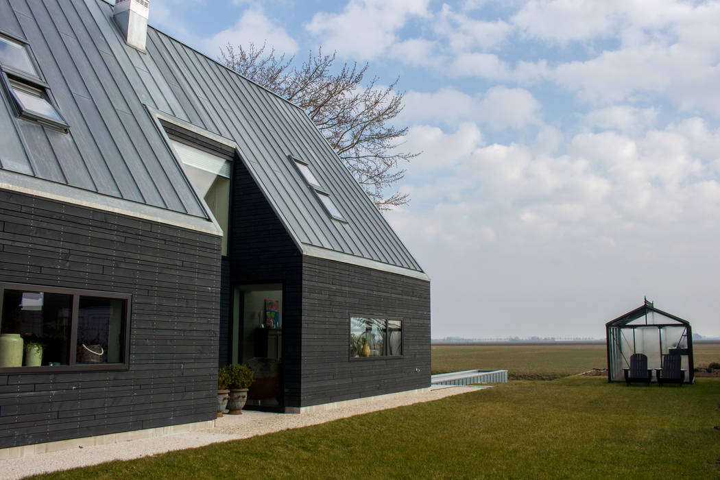 zijgevel Nico Dekker Ontwerp & Bouwkunde Villa Aluminium / Zink schuurwoning