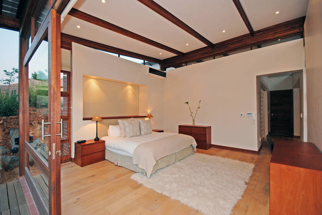 Main bedroom Hugo Hamity Architects Modern style bedroom bedroom,bedrooms,timber building,eco home,passive house