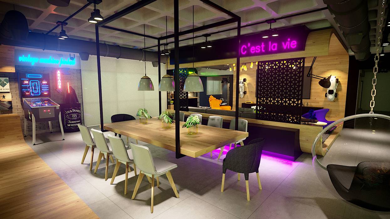Projeto Sala Apartamento Ipanema Gelker Ribeiro Arquitetura | Arquiteto Rio de Janeiro Salas de jantar industriais