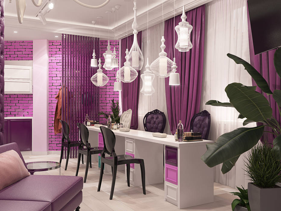 Дизайн-проект для сети салонов красоты , design4y design4y Рабочий кабинет в эклектичном стиле