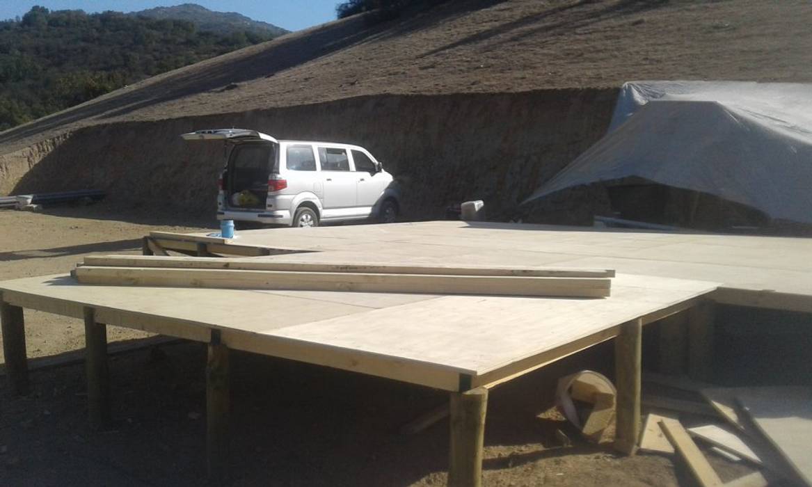 radier Servicios Express Valparaíso Casas de estilo rural Madera Acabado en madera