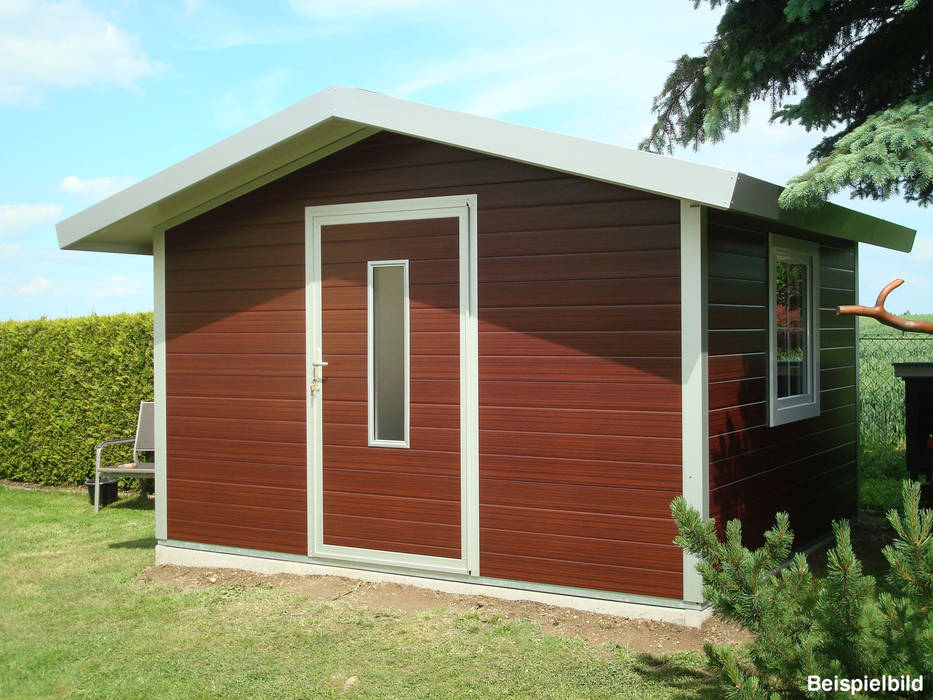 GO-ISO - hochwertiges Gartenhaus isoliert 3,50 x 3,00 m, Trapezblech Gonschior oHG Trapezblech Gonschior oHG Garden Shed Metal