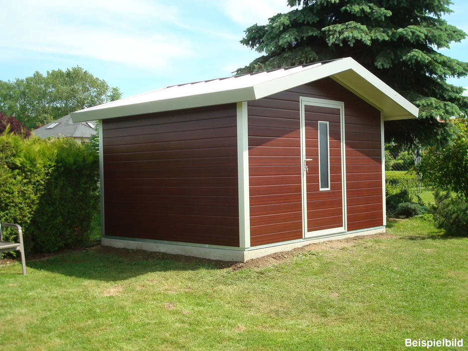 GO-ISO - hochwertiges Gartenhaus isoliert 3,50 x 3,00 m, Trapezblech Gonschior oHG Trapezblech Gonschior oHG Garden Shed میٹل