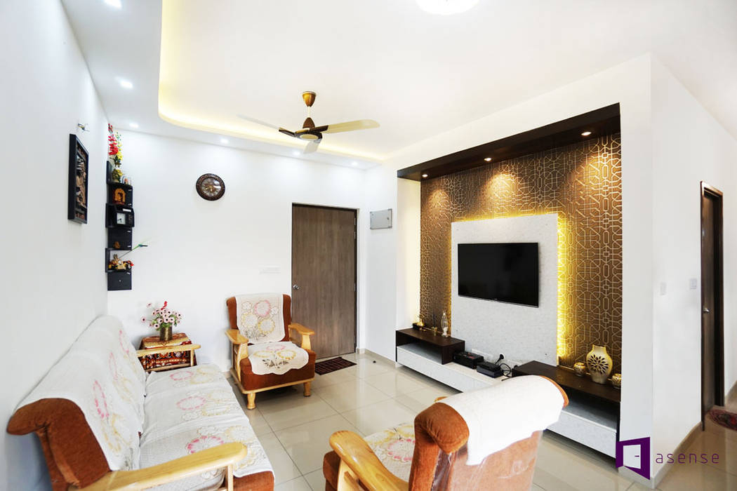 Ajay & Yogita's apartment in Sobha dream Acres,Varthur,Bangalore, Asense Asense Living room
