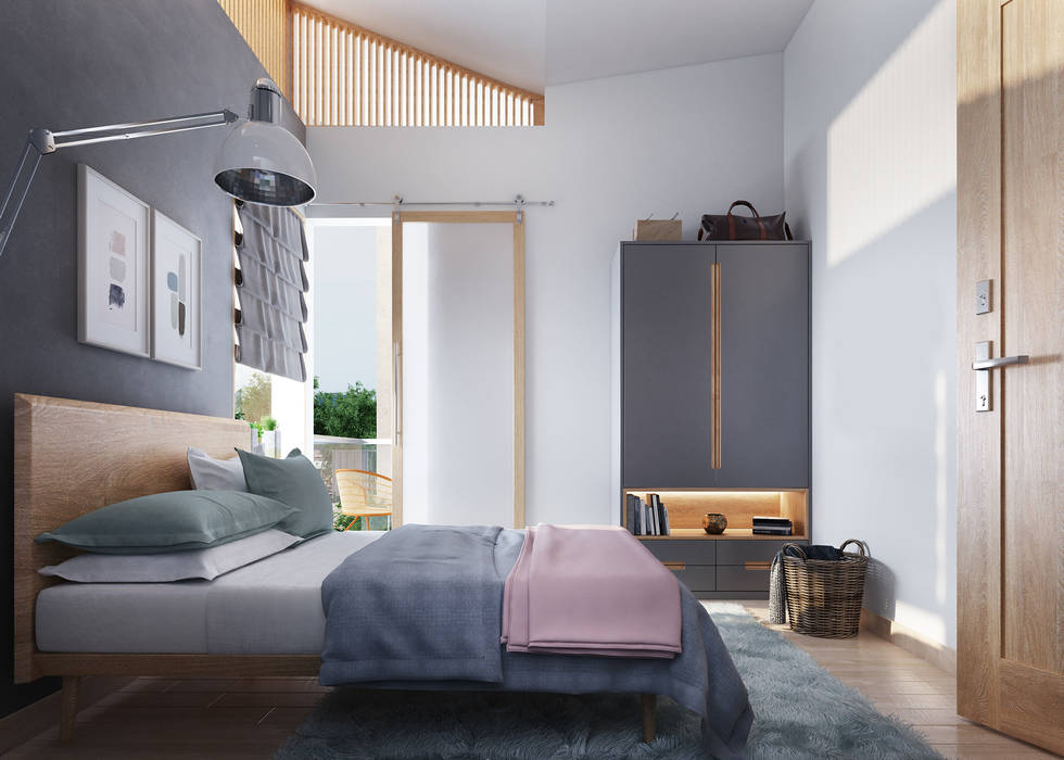 House 516, Studio Gritt Studio Gritt Scandinavian style bedroom