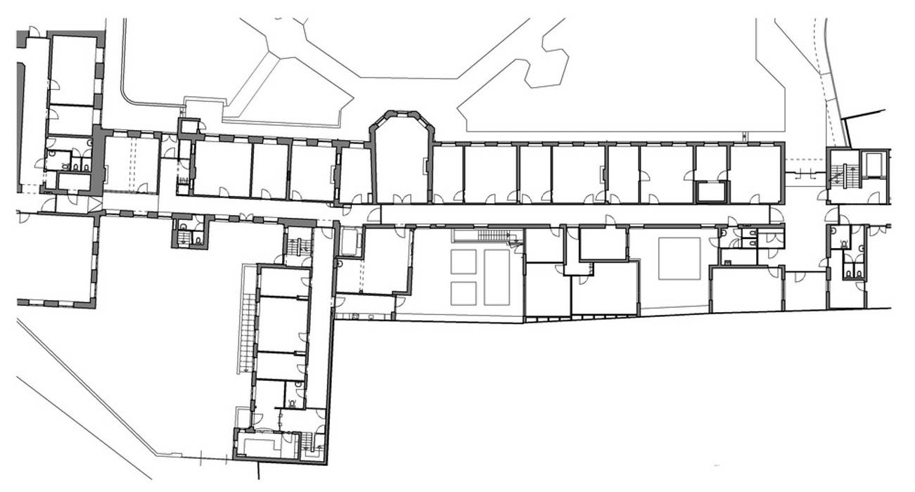 Verbouwing en restauratie Klooster Zusters onder de Bogen, Maastricht, Verheij Architect Verheij Architect مساحات تجارية عيادات طبية