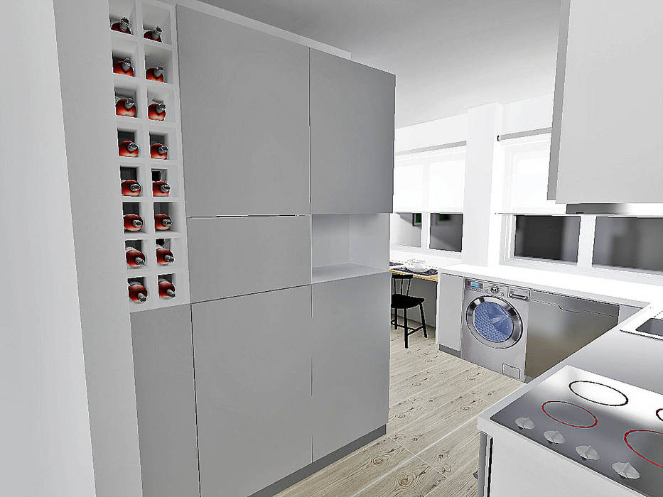 Apartamento Luz, CRIA - Arq. Joana Ribeiro Santos CRIA - Arq. Joana Ribeiro Santos 系統廚具