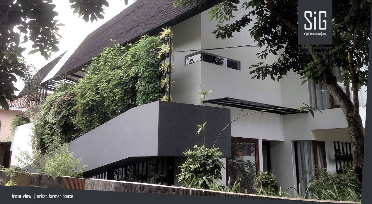 Rumah Kebun Mandiri Pangan (Food Self-Sufficiency House), sigit.kusumawijaya | architect & urbandesigner sigit.kusumawijaya | architect & urbandesigner Rumah tinggal Beton