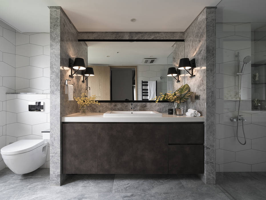 微光, Fertility Design 豐聚空間設計 Fertility Design 豐聚空間設計 Modern bathroom