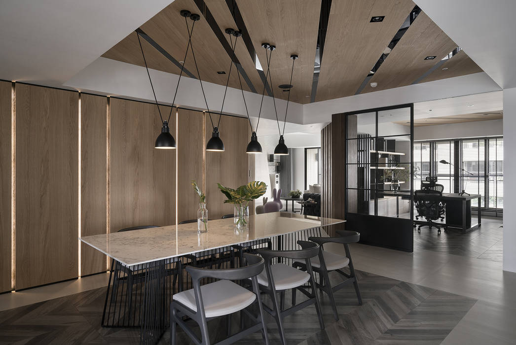 微光, Fertility Design 豐聚空間設計 Fertility Design 豐聚空間設計 Modern Dining Room