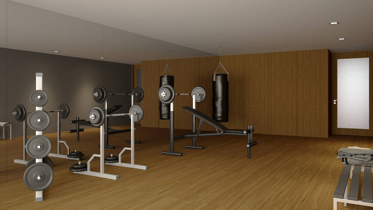 Moradia campestre de 911 m², Esboçosigma, Lda Esboçosigma, Lda Country style gym