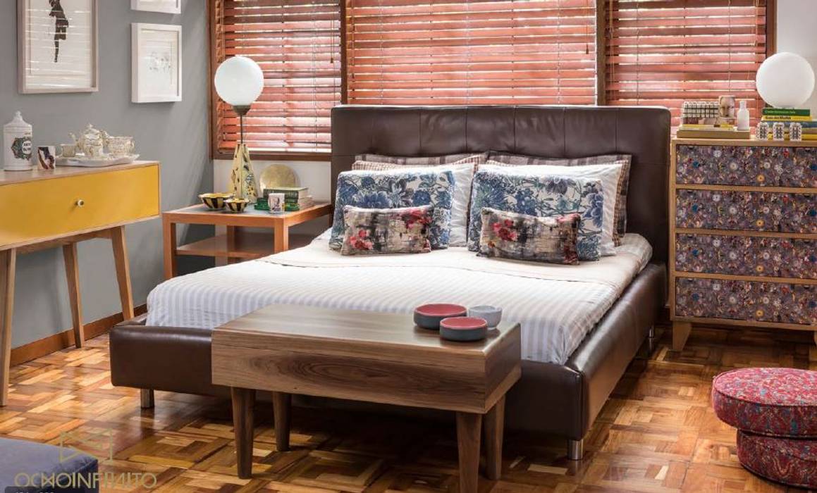 HABITACIONES - OCHOINFINITO , OCHOINFINITO Mobiliario - Interiorismo OCHOINFINITO Mobiliario - Interiorismo Eclectic style bedroom Solid Wood Multicolored