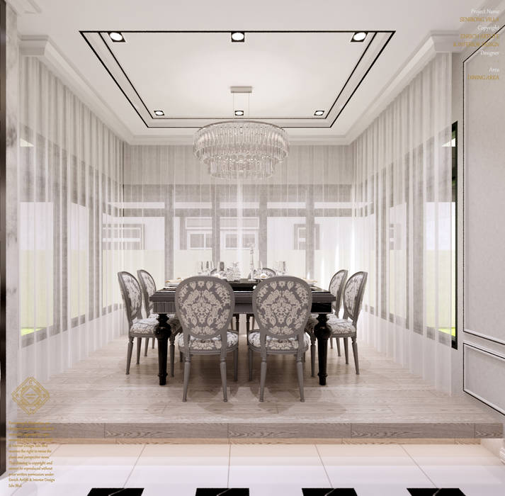 Semi-Detached Houses Design - Senibong Villa Johor,Malaysia, Enrich Artlife & Interior Design Sdn Bhd Enrich Artlife & Interior Design Sdn Bhd Modern dining room