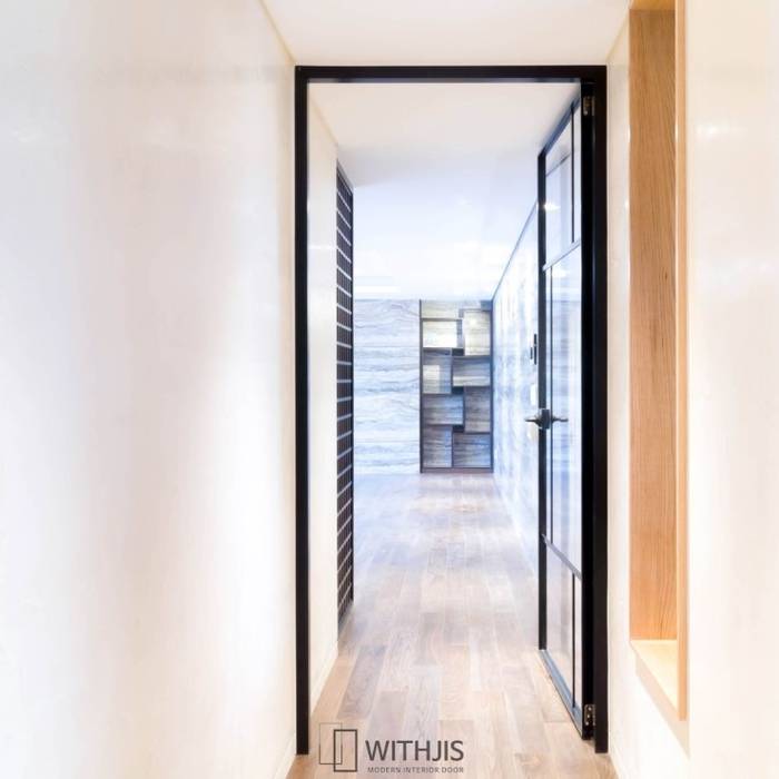 위드지스 여닫이 도어 시공사례 (부엌 & 거실 분리), 공간분리, WITHJIS(위드지스) WITHJIS(위드지스) Modern style doors