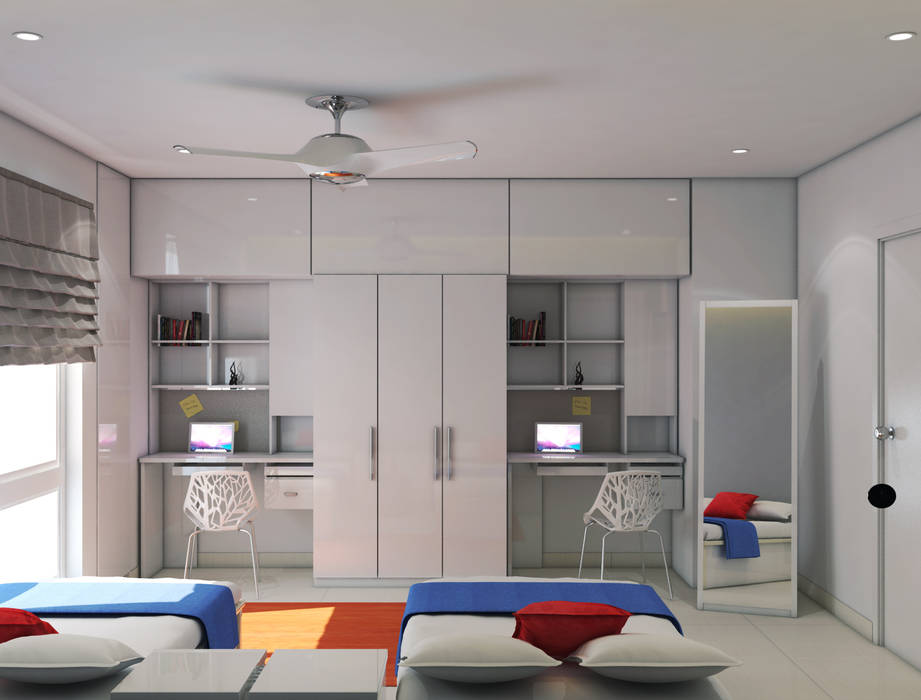Minimalistic interiors for residence, Rhythm And Emphasis Design Studio Rhythm And Emphasis Design Studio Ruang Keluarga Modern