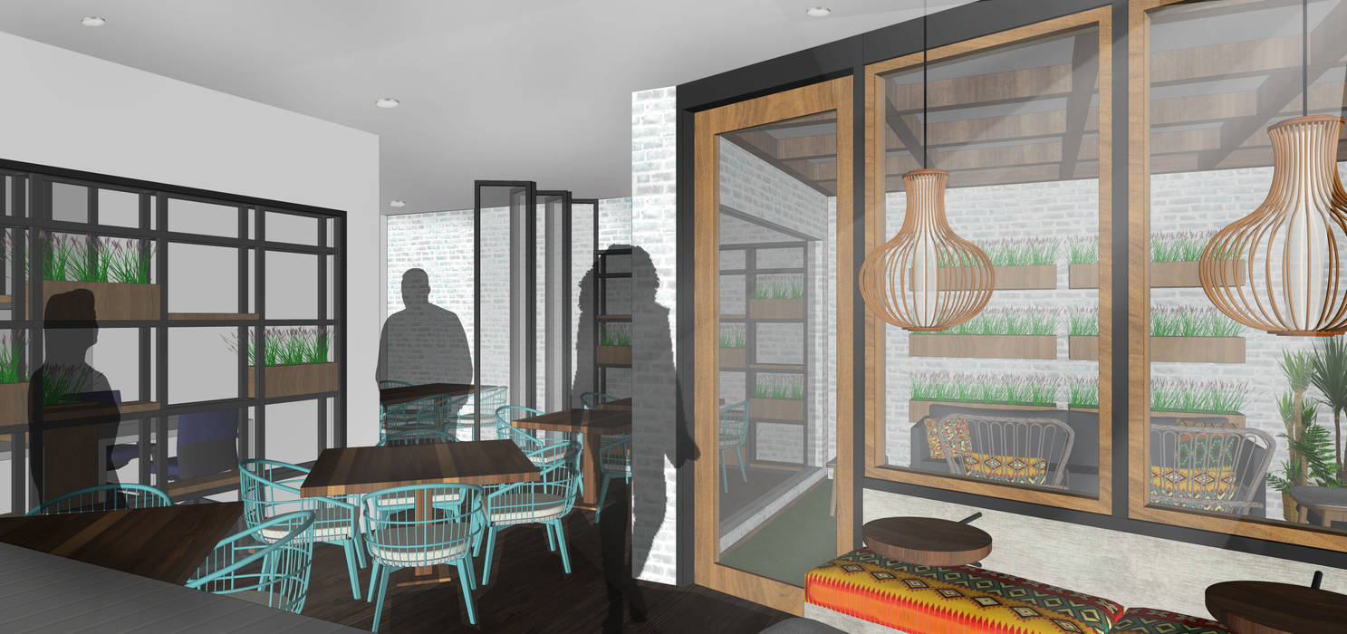 SAE Office & Kecik Kitchen I Concept, SAE Studio (PT. Shiva Ardhyanesha Estetika) SAE Studio (PT. Shiva Ardhyanesha Estetika) Ruang Makan Tropis