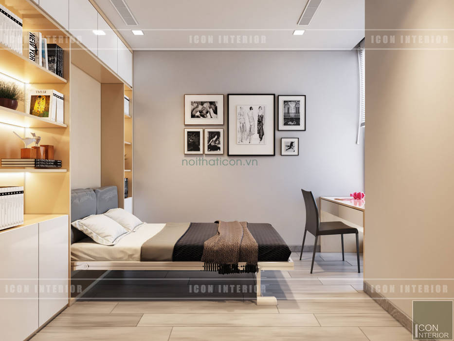 Thiết kế nội thất phong cách hiện đại thanh lịch và thân thiện, ICON INTERIOR ICON INTERIOR Habitaciones modernas