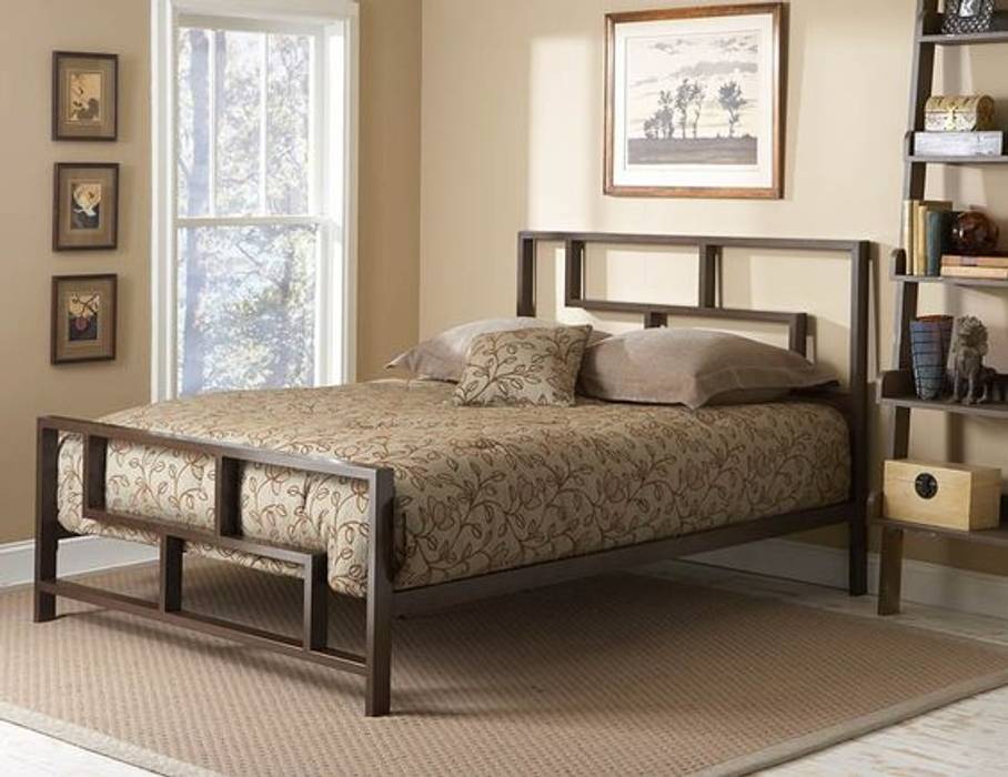 Ferforje yatak modelleri karyola başlığı modern yatak odası mozaik