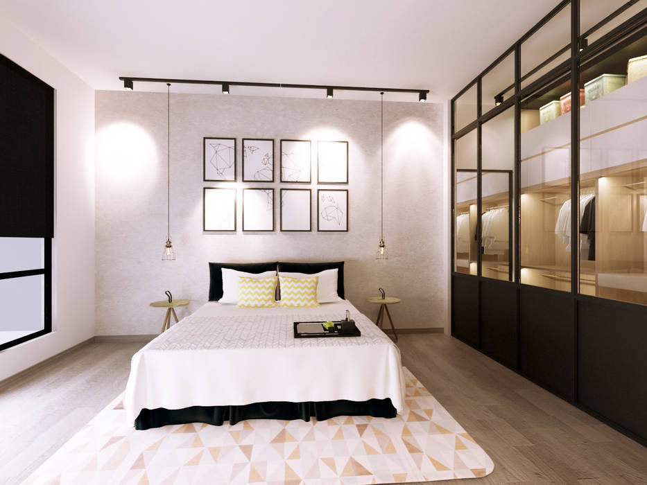 Double-storey house, Jannovative Design Jannovative Design Industrial style bedroom