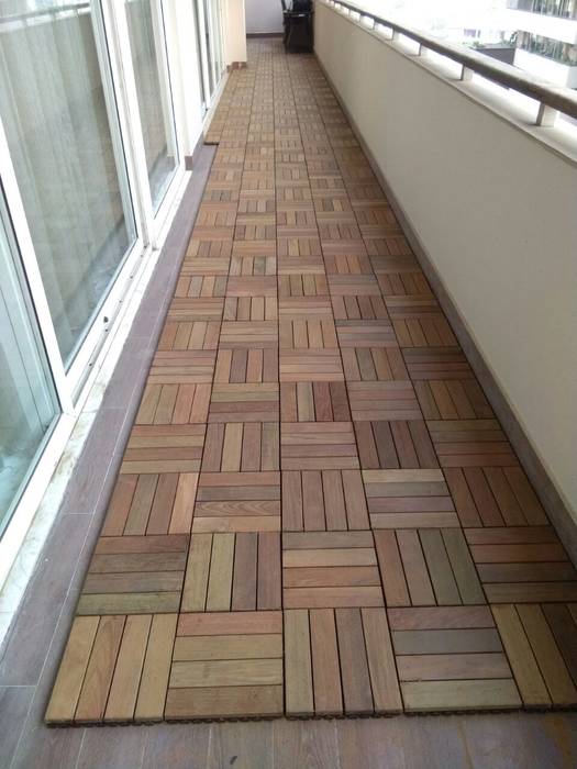 IPE Wood Decking Tiles in Sun City, Gurgaon, Opulo India Opulo India Suelos Madera Acabado en madera