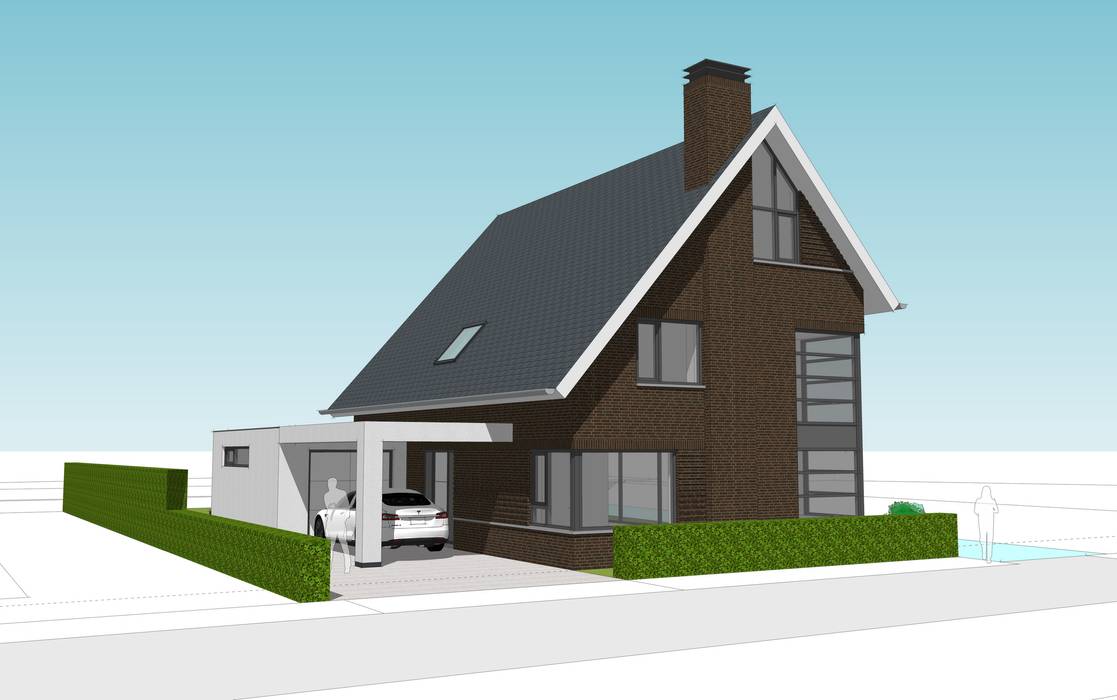 Landelijk moderne woning Papendrecht Brand I BBA Architecten Villa ​Landelijk modern,woning