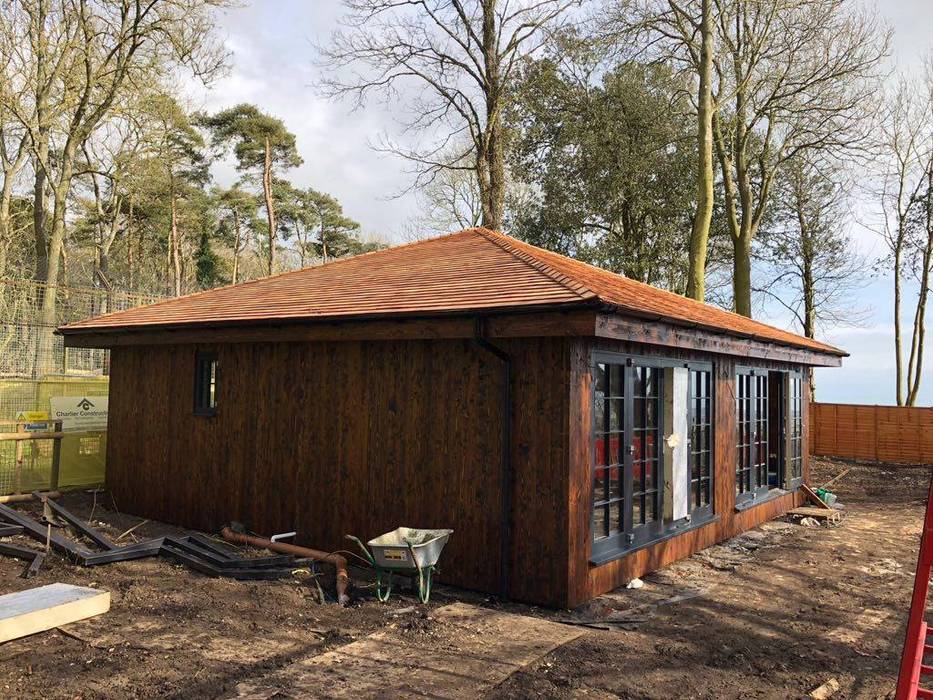 External Building With Frames Wooden houses Wood Wood effect