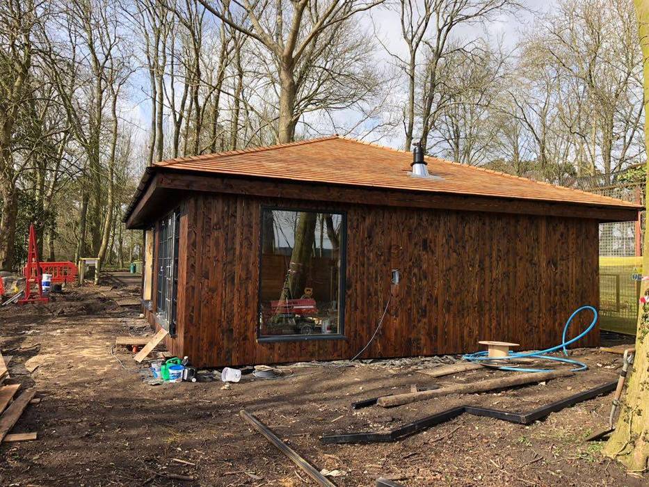 Exterior Building With Frames Houten huis Hout Hout