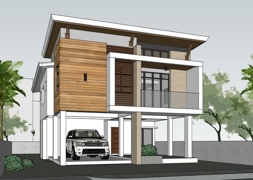 Two Storey 5 Bedroom Residential, ezpaze design+build ezpaze design+build Modern home