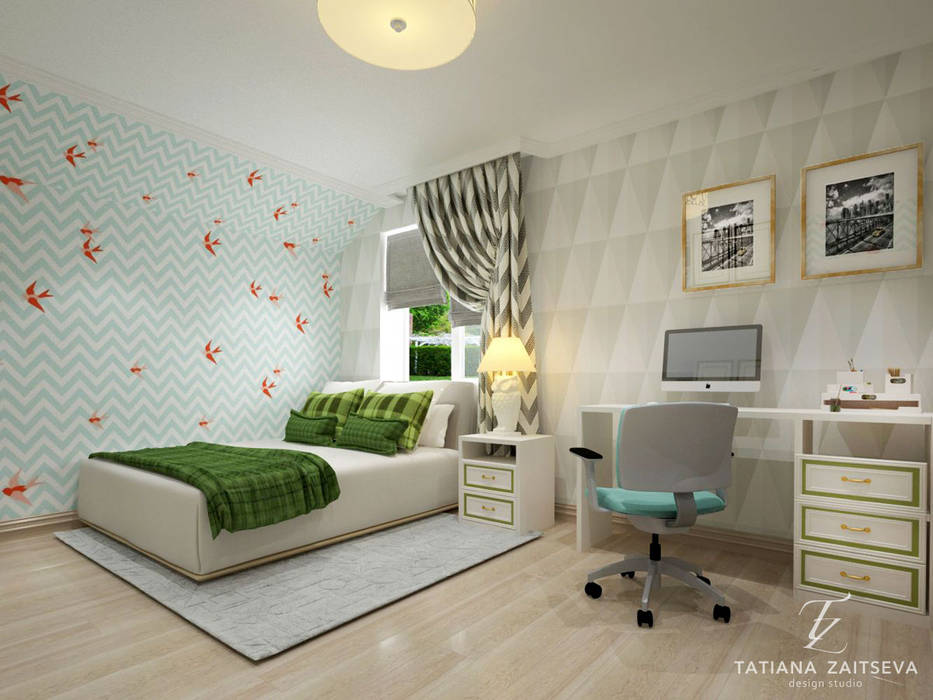 Nawet w niewielkim domu można stworzyć francuskie wnętrze), Design studio TZinterior group Design studio TZinterior group Cuartos para bebés