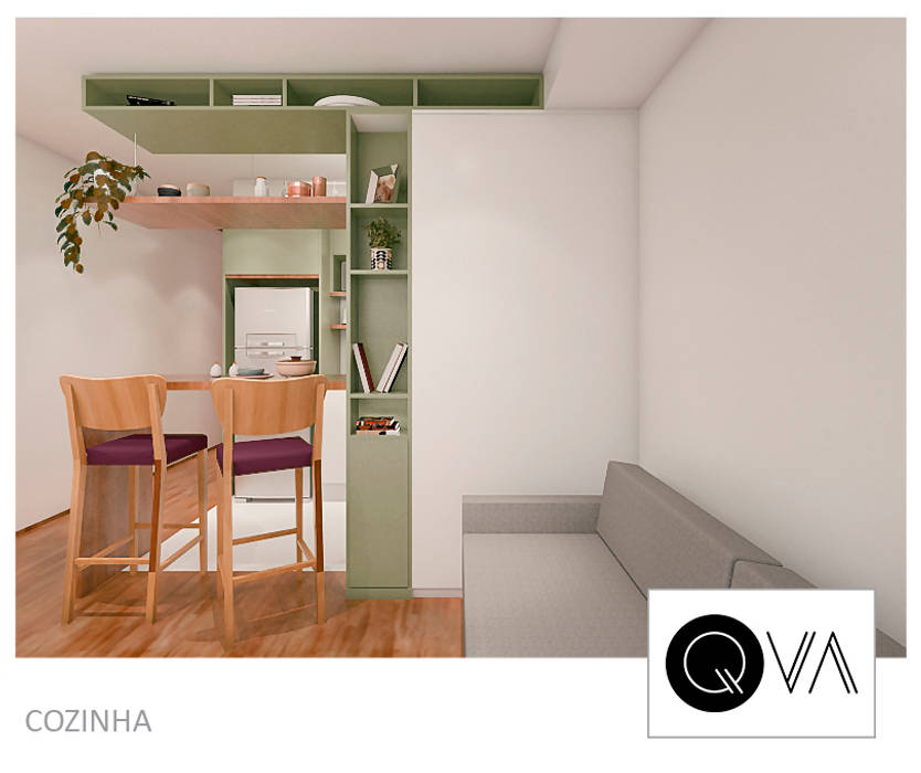 Apartamento Pequeno Sumaré, QViveAlli QViveAlli Muebles de cocinas