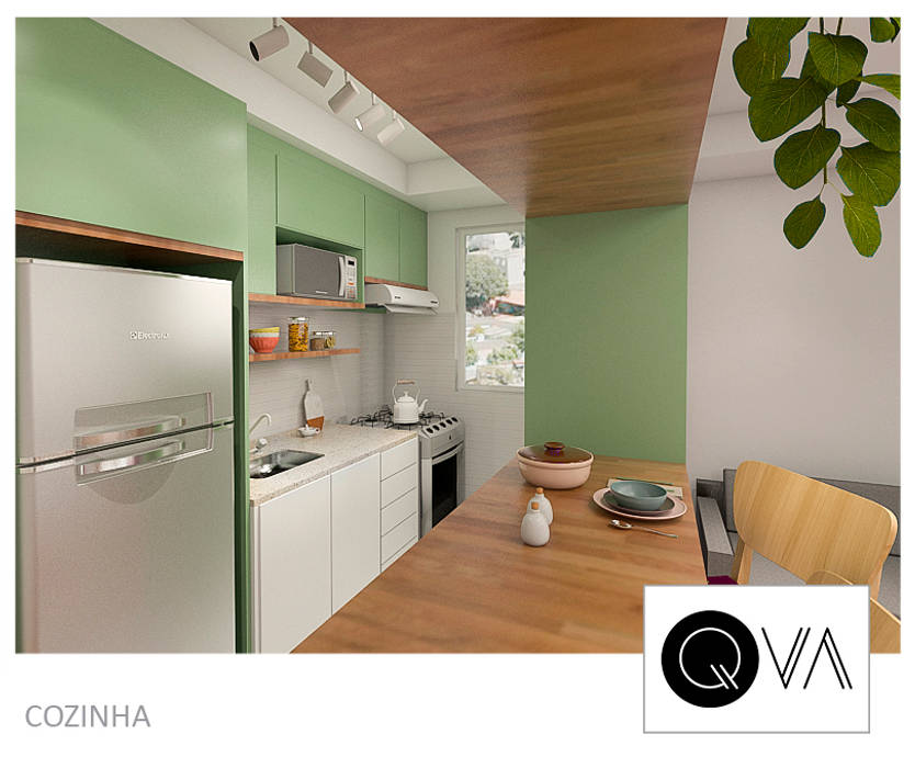 Apartamento Pequeno Sumaré, QViveAlli QViveAlli Muebles de cocinas