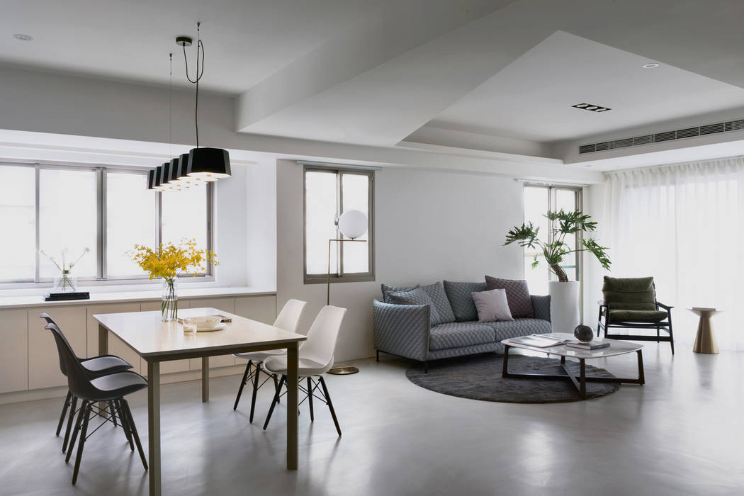 12.F, 寓子設計 寓子設計 现代客厅設計點子、靈感 & 圖片