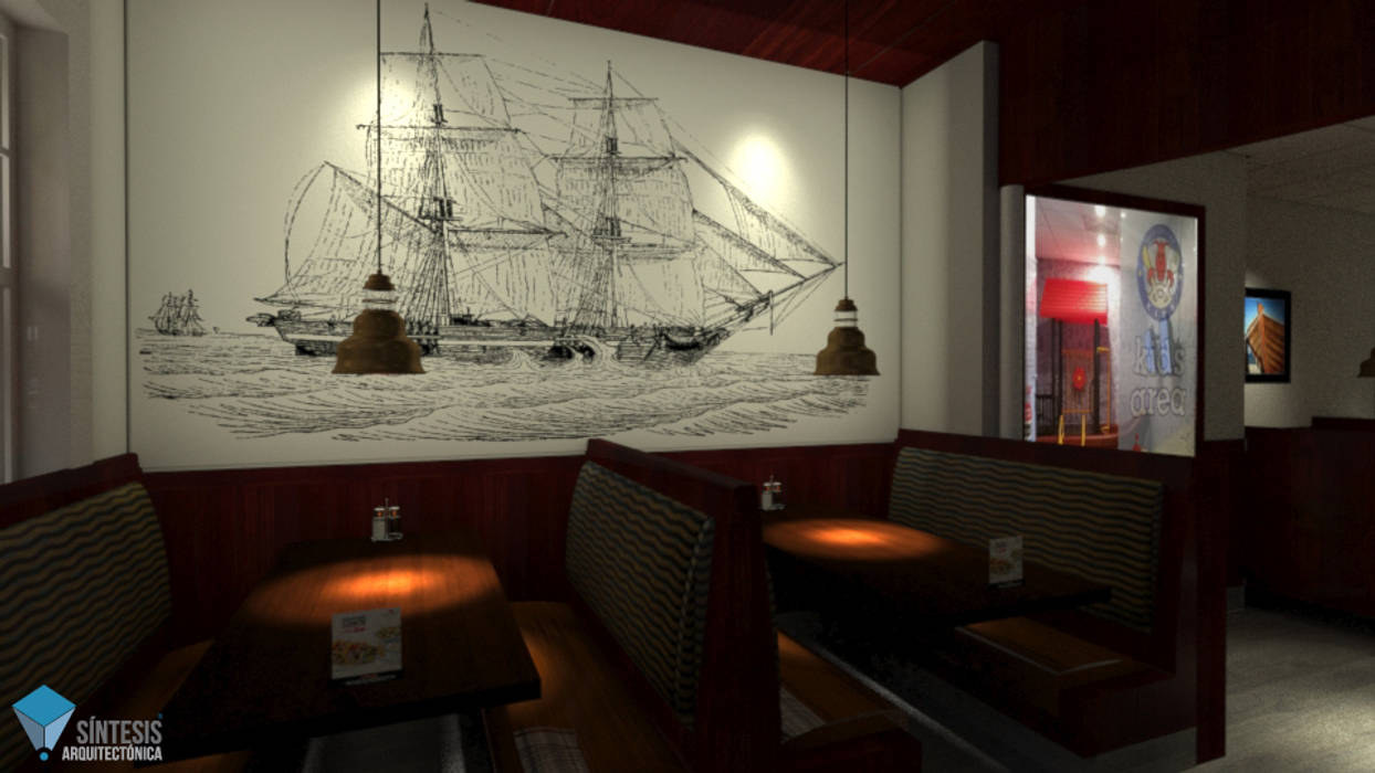 Proyecto de Renovación de Imagen Red Lobster., Síntesis Arquitectónica ® Síntesis Arquitectónica ® Commercial spaces Gastronomy