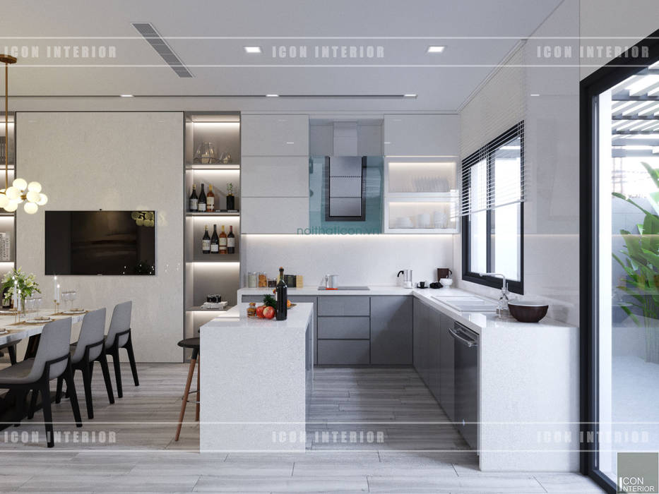 Thiết kế nội thất biệt thự Nine South - Tinh tế đến từng chi tiết nhỏ!, ICON INTERIOR ICON INTERIOR Nhà bếp phong cách hiện đại