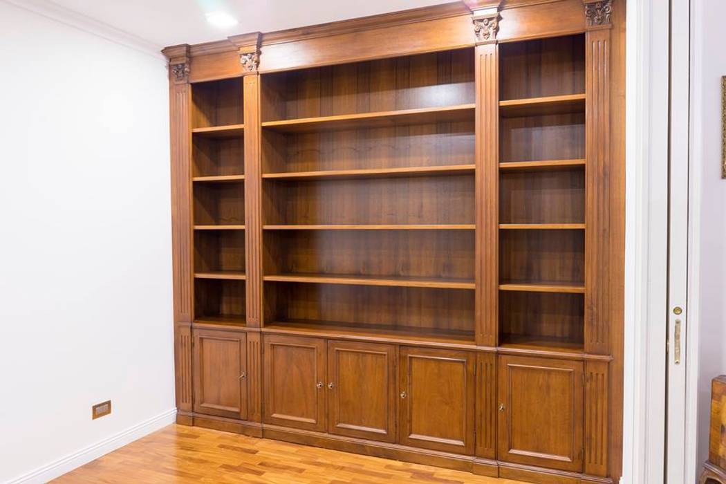 Librerie su Misura in Legno, Falegnameria Grelli Falegnameria Grelli Ruang Studi/Kantor Klasik Kayu Wood effect
