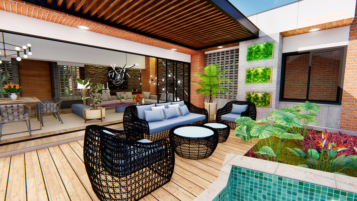 Casa Villa Real, Studio Conceptual ARQUITECT Studio Conceptual ARQUITECT Balkon, Beranda & Teras Modern Kayu Wood effect