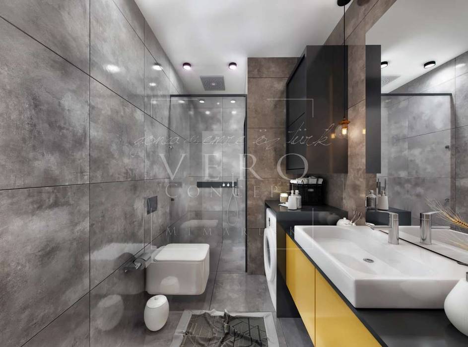 Aydın Nazilli Konut, VERO CONCEPT MİMARLIK VERO CONCEPT MİMARLIK Modern Banyo