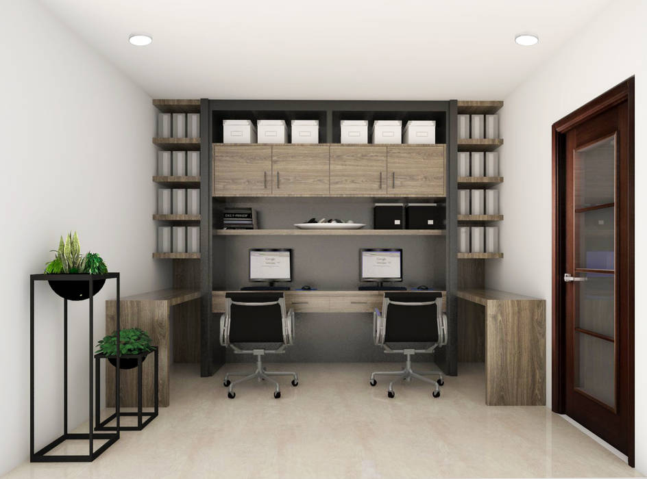 Admin Office, KONCEPTO INTERIOR DESIGN STUDIO KONCEPTO INTERIOR DESIGN STUDIO Study/office